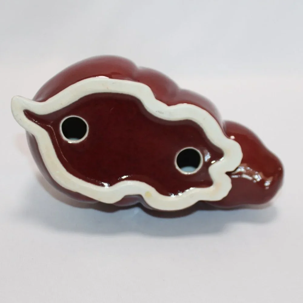 Burgundy Ceramic Decorative Bunny